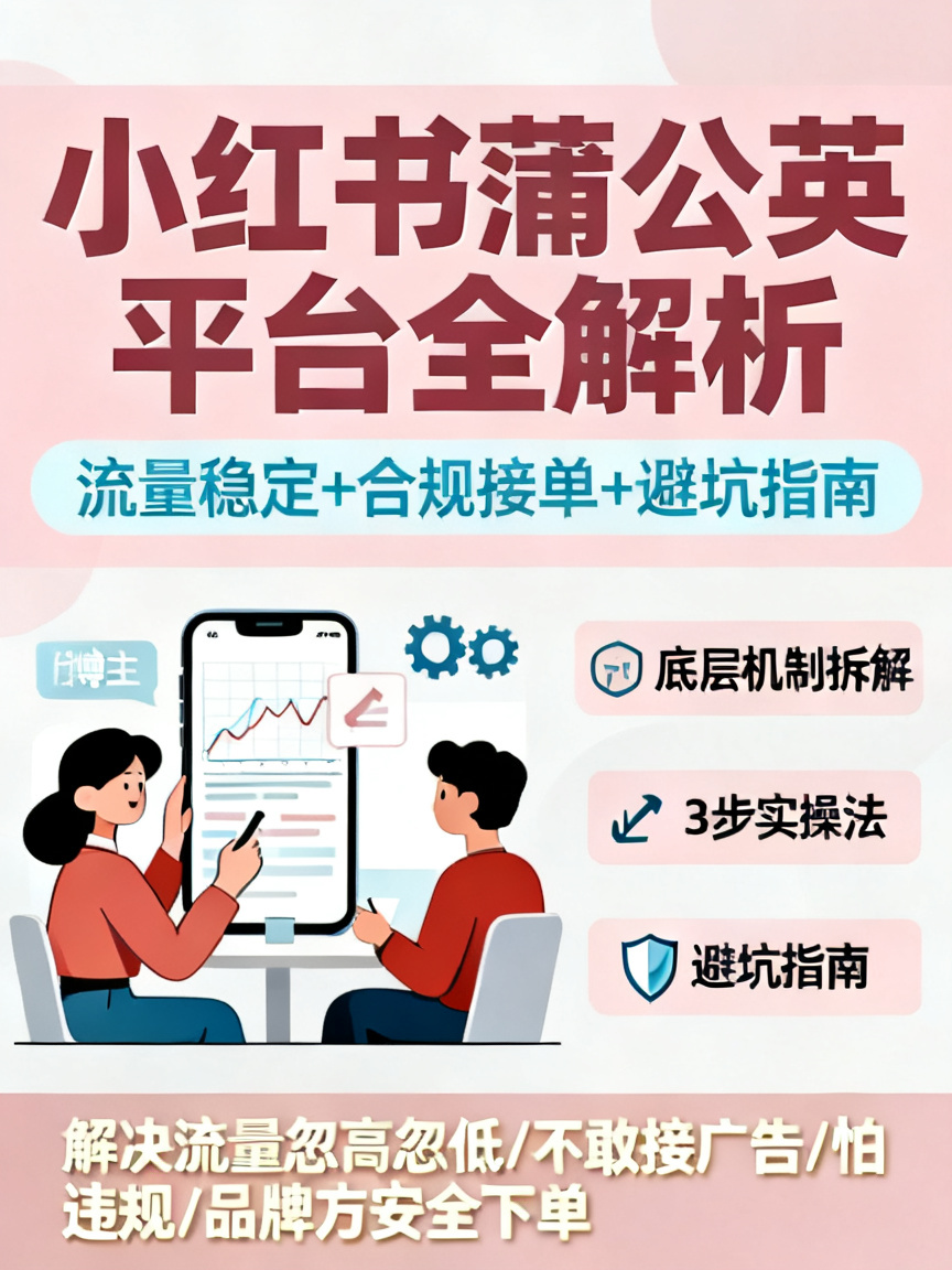 小红书蒲公英平台下单与接单操作手册