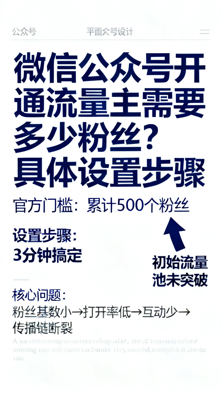 微信公众号开通流量主需要多少粉丝？具体设置步骤