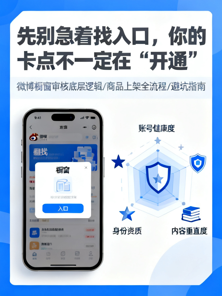 微博橱窗开通条件与商品上架全流程