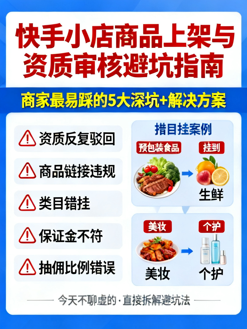 快手小店商品上架与资质审核避坑指南