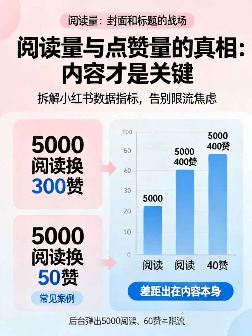 小红书阅读量和点赞量有什么关系？