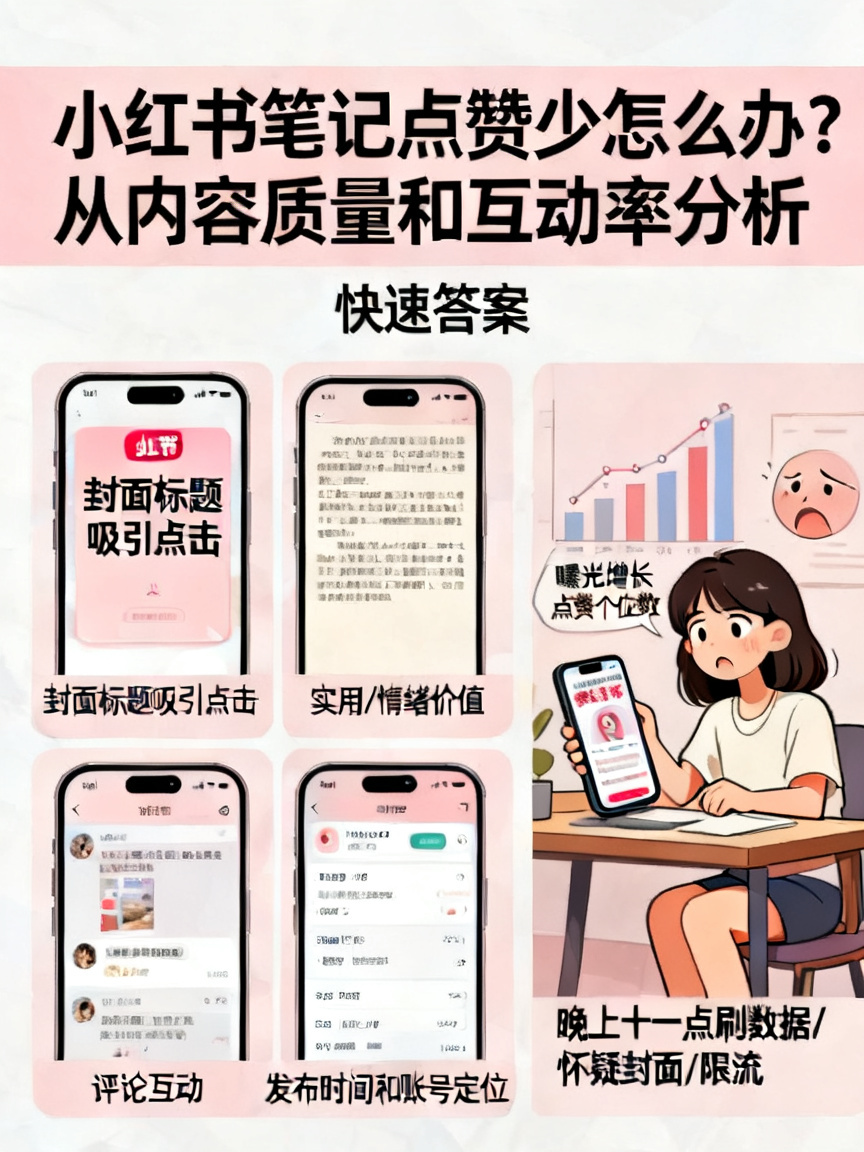 小红书笔记点赞少怎么办？从内容质量和互动率分析