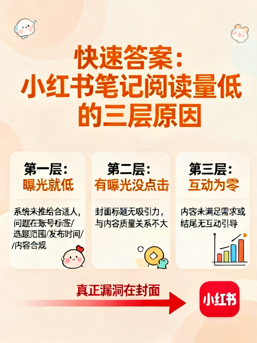 小红书笔记阅读量低的原因有哪些？